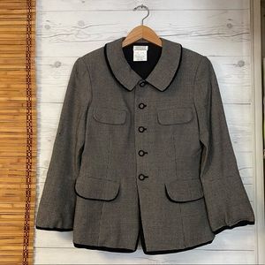 Vintage Matsuda Blazer Checkered Lined Wool 38